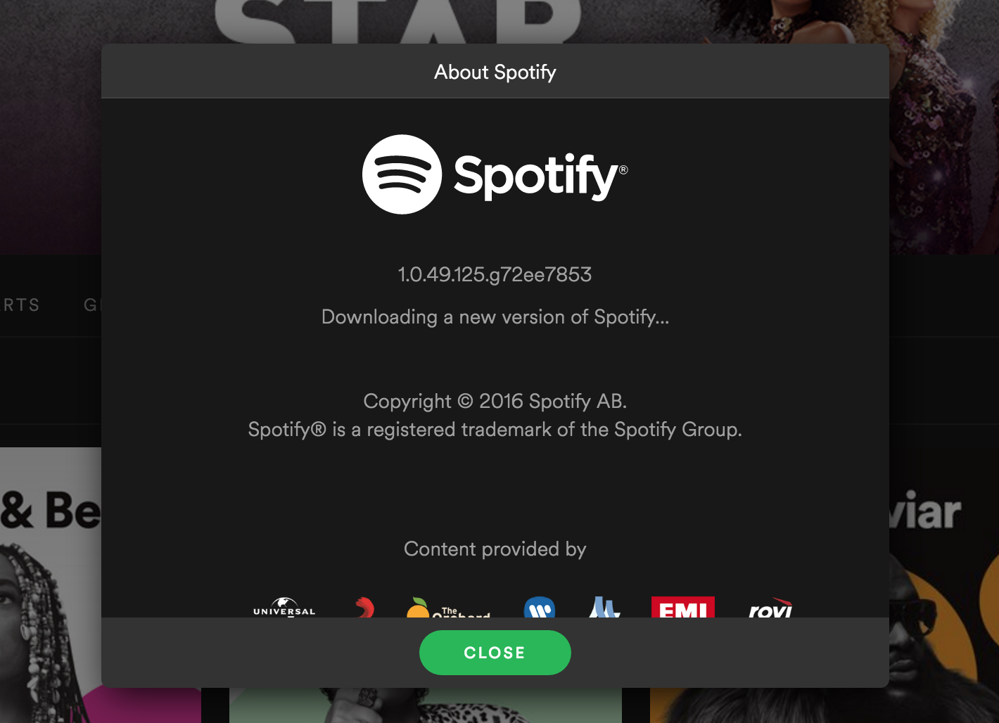 Spotify Download Restart